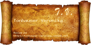 Tonhauser Veronika névjegykártya